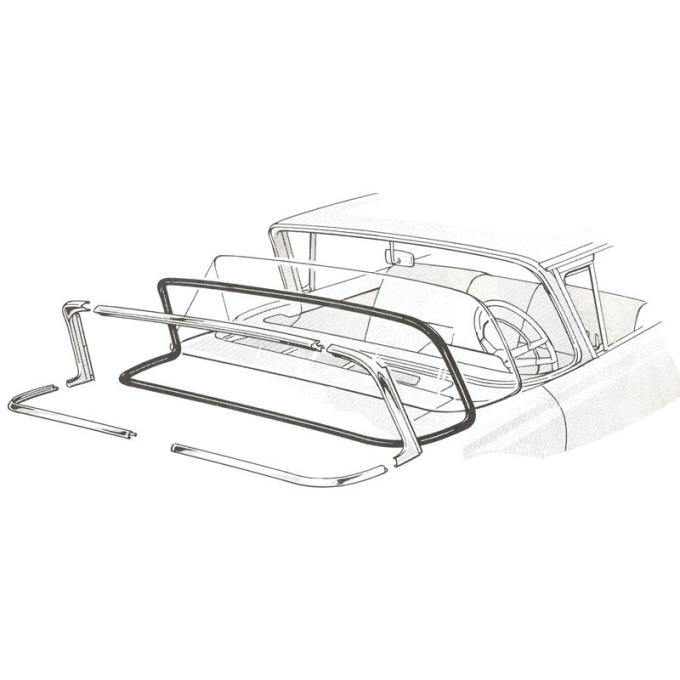 Dennis Carpenter Windshield Seal - Mercury - Montclair2 & 4 DR Turnpike Cruiser - 1957-58 Ford Car BAE-6403110-B