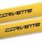 Corvette Shoulder Belt Pads, with Corvette Script, 2014-2018