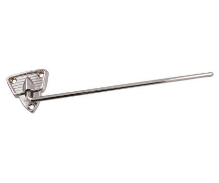 Dennis Carpenter Sun Visor Arm & Bracket - Chrome - Right or Left - 1956-60 Ford Truck B6C-8104144-CC