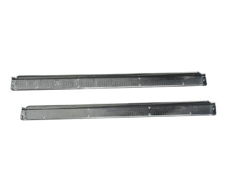 Dennis Carpenter Door Scuff Plates - 2 Door - Pair - 1957-58 Ford Car   B7A-7013208-PR