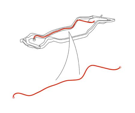 Dennis Carpenter Steel Fuel Line - 3/8" - Big Blocks - 1963-64 Ford Car C3AZ-9282-B
