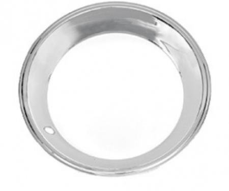 Corvette Rally Wheel Trim Rings, Chromed Stainless Steel, 1967
