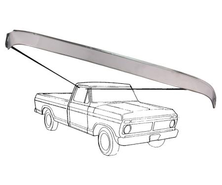 Dennis Carpenter Door Window Vent Shade - 1973-79 Ford Truck, 1978-79 Ford Bronco    D3TZ-18246