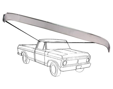 Dennis Carpenter Door Window Vent Shade - 1973-79 Ford Truck, 1978-79 Ford Bronco    D3TZ-18246