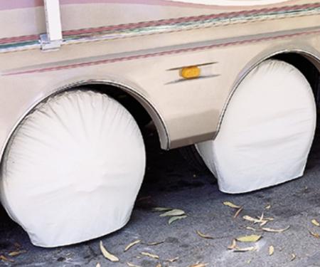 Adco Covers 3953, Tire Cover, Single Tire Cover, Fits 27 Inch To 29 Inch Diameter Tires, Slip On, Polar White, Vinyl, Set Of 2