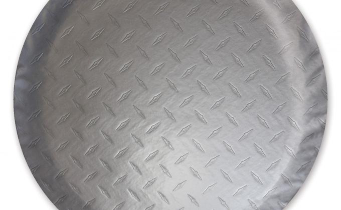 Adco Covers 9759, Spare Tire Cover, Fits 24 Inch Diameter Tires, Diamond Plated Steel Design, Vinyl