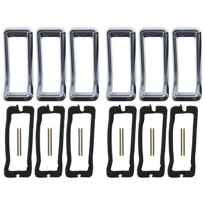 Scott Drake 1967 Ford Mustang Concours Tail Light Bezel Kit KIT-ELC-5