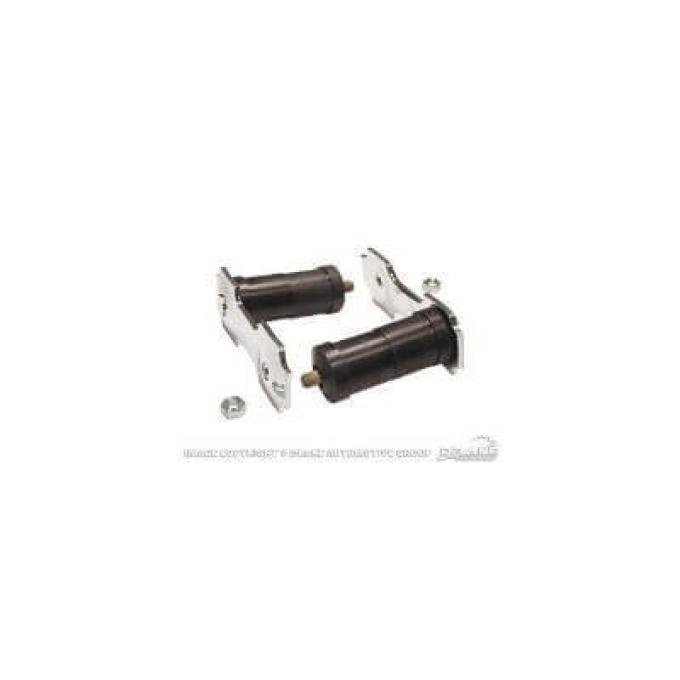 Scott Drake 1964-1965 Ford Mustang 64-73 Shackle Kit (Stainless Steel, Dual Exhaust 9/16" Rods) C5ZZ-5776-GTSS
