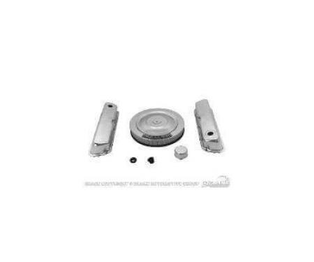 Scott Drake 1964-1973 Ford Mustang Engine Dress Up Kit,Chrome C5ZZ-6980