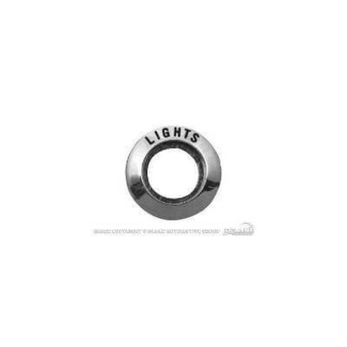 Redline Restomotive® Mustang 64-66 H/L Switch Bezel - Chrome LG-10-732