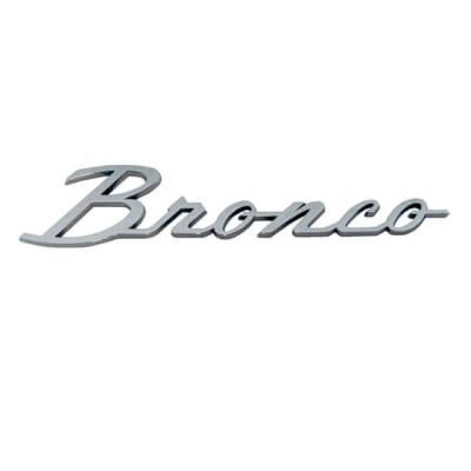 Scott Drake 1966-1977 Ford Bronco Fender Emblem, Bronco Script C6TZ-16098-B