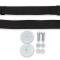 Scott Drake 1964-1973 Ford Mustang Push Button Seat Belt Black SB-BK-PBSB