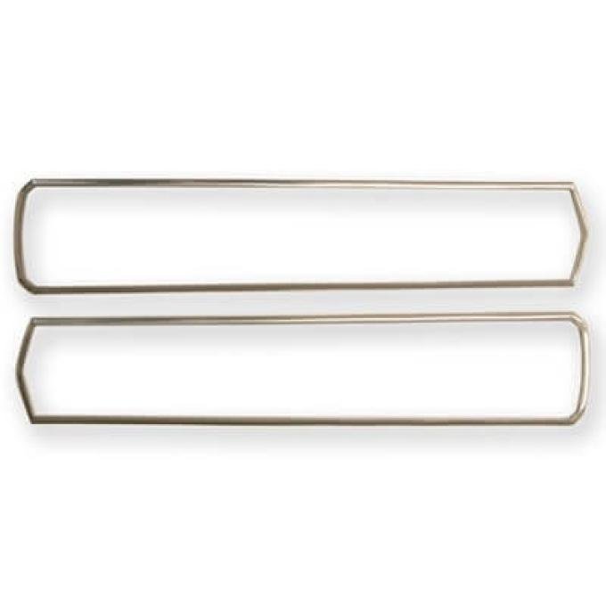Scott Drake 1967 Ford Mustang Satin Finish Tail Light Bezels, Shelby, Pair S7MS-13489