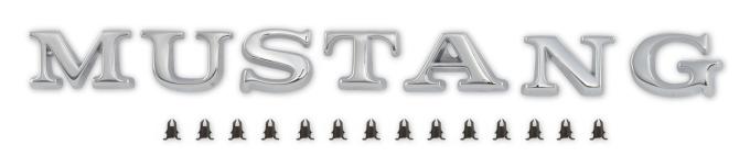 Scott Drake 1965-1972 Ford Mustang Emblem, Pin On, Trunk Letters C5ZZ-6540282A-G
