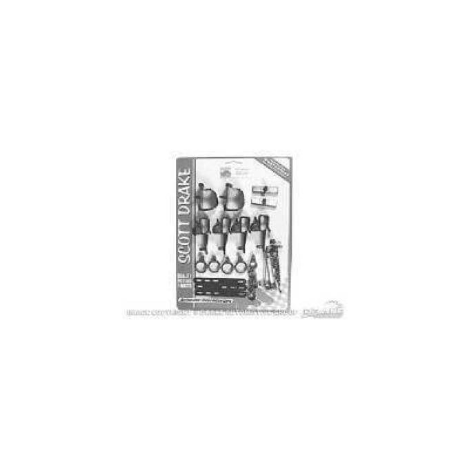 Scott Drake 1969 Ford Mustang 1969 Wire Loom Mounting Kit C9ZZ-14000-BK