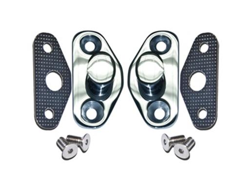 Scott Drake Door Latch Striker Plate Set Stainless Steel C5AZ-6222008-SS
