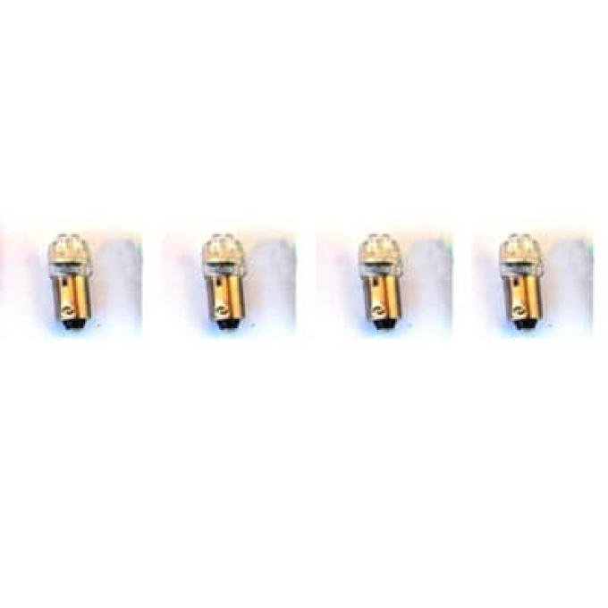 Scott Drake 1964-1968 Ford Mustang Instrument Panel LED Replacement Bulbs, White 1895, Set of 4 SD-1895