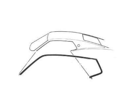Scott Drake 1969-1970 Ford Mustang 69-70 Roof Rail Seal Fastback C9ZZ-6351222-3C