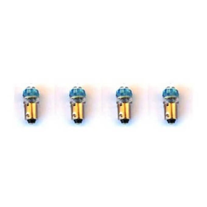 Scott Drake 1964-1968 Ford Mustang Instrument Panel LED Replacement Bulbs, Blue 1895, Set of 4 SD-1895-BL