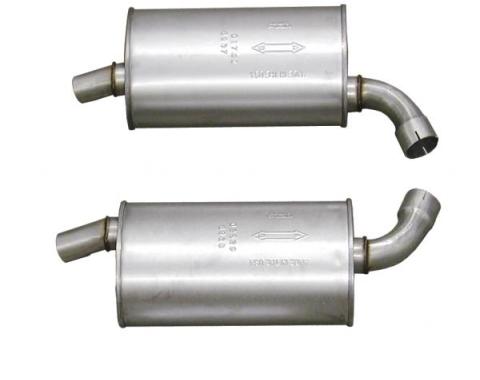 Corvette Mufflers, 2.5 Inch Round (Original Style), 1973