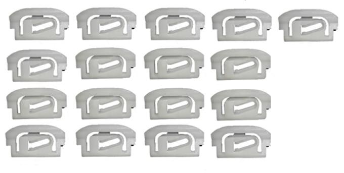 Redline Restomotive® 1975-1981 Camaro / Firebird Plastic Windshield Molding Clip Set