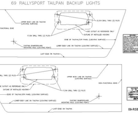 Classic Headquarters Rallysport Back-Up Light Template Kit W-727