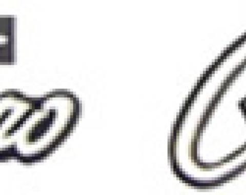 Classic Headquarters Deluxe Door Panel Emblems, Pair W-788