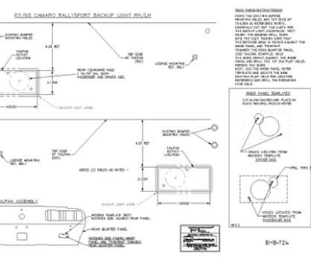 Classic Headquarters Rallysport Back-Up Light Template Kit W-724