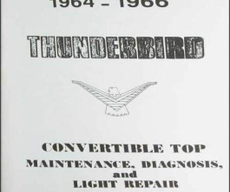 1964 1966 -66 Convertible Top Repair & Adjustment Manual, 36 Pages