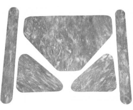 Ford Thunderbird Hood Insulation Pad Set, Die-Cut Fiberglass, 5 Pieces, 1965