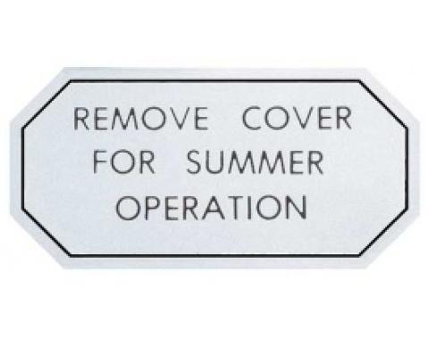 Ford Thunderbird Air Scoop Removal Decal, 1955-57