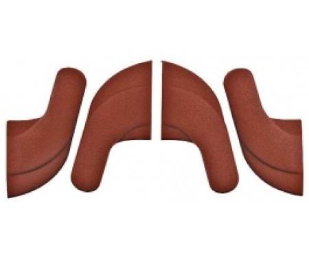 Ford Thunderbird Seat Hinge Cover Set, 4 Pieces, Red Plastic, 1958-60
