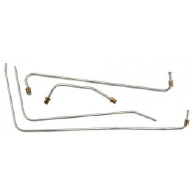 Ford Thunderbird Fuel & Vacuum Line Set, 4 Piece Set, Stainless Steel, Except E Code 312 With Dual 4 Bbl Carbs Or F Code Supercharged 312, 1957