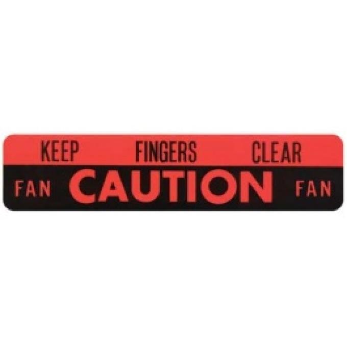 Ford Thunderbird Fan Decal, Caution, 1961-66