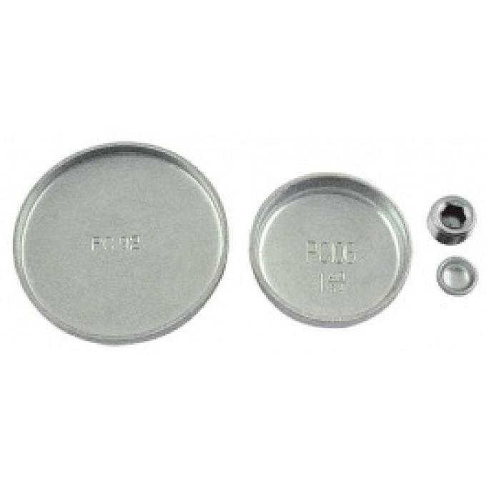 Ford Thunderbird Soft Plug Set, Steel, For 352 & 390 & 428 V8, 1958-66