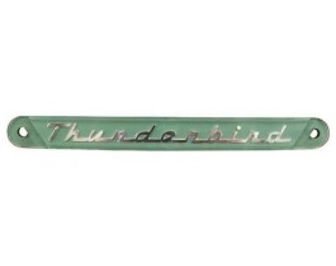 Ford Thunderbird Trunk Handle Insert Nameplate, Plastic, 1957