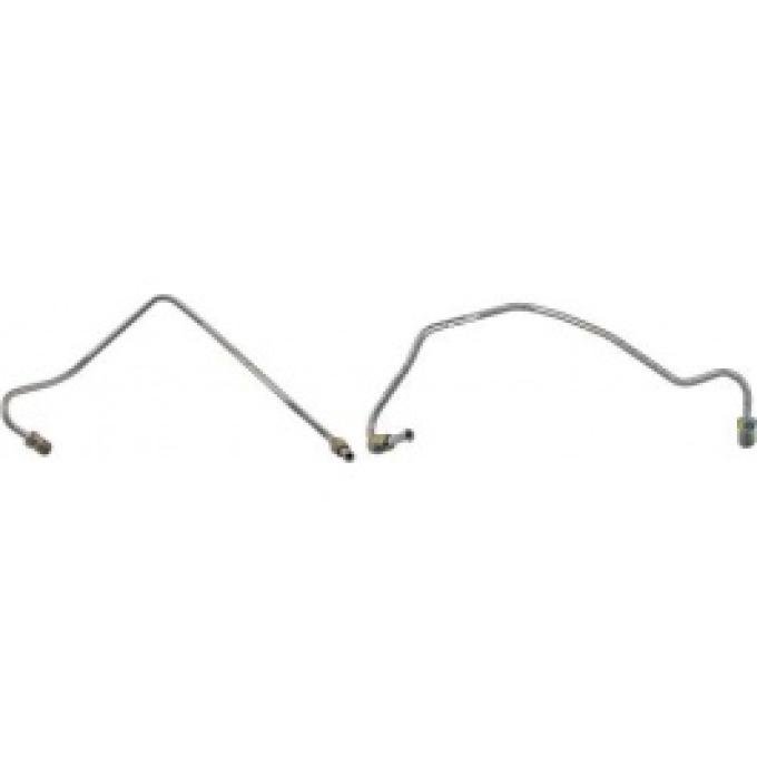 Ford Thunderbird Disc Brake Caliper Transfer Tubes, Stainless Steel, 1965-66