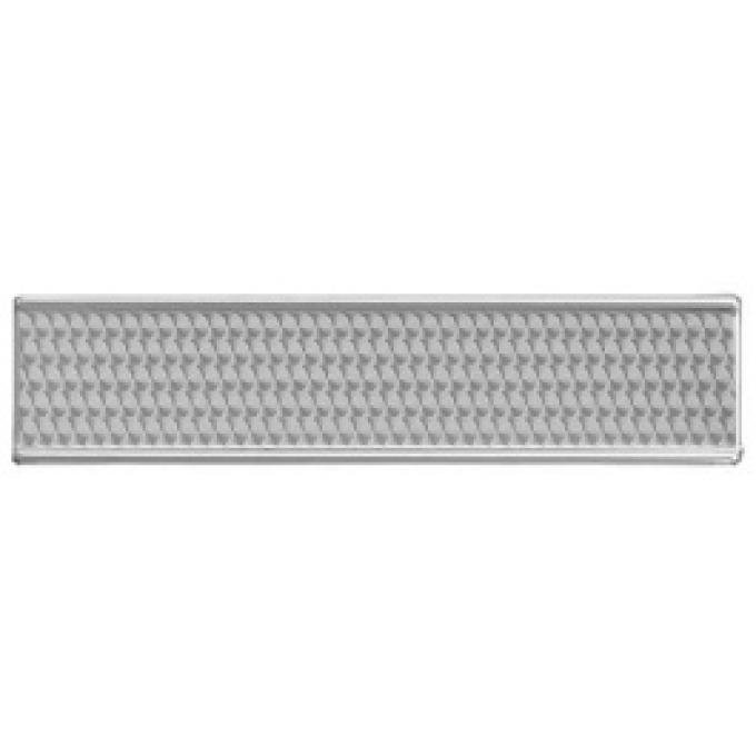 Ford Thunderbird Dash Trim, Glovebox Door Cover Finish Panel, Engine-Turned Aluminum, 1955-57