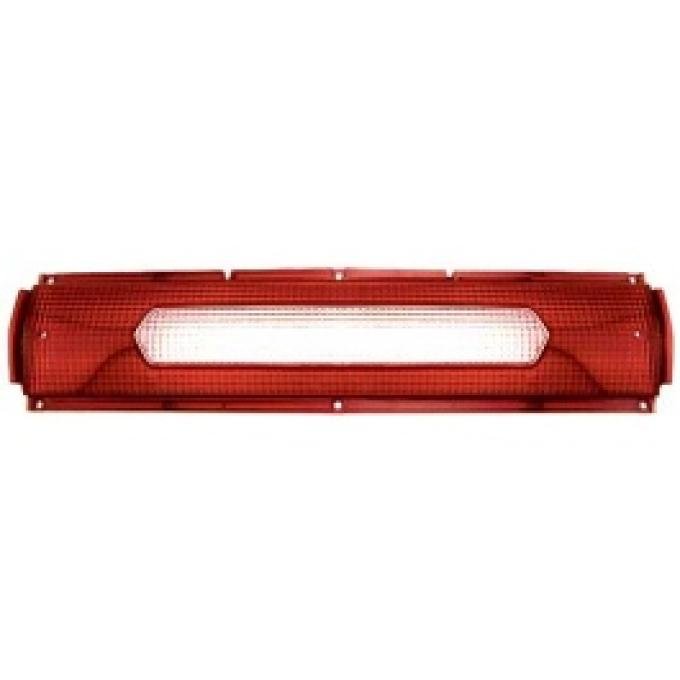 Ford Thunderbird Tail Light Lens, Center With Back-Up Lens, Red And Clear Plastic, 1966