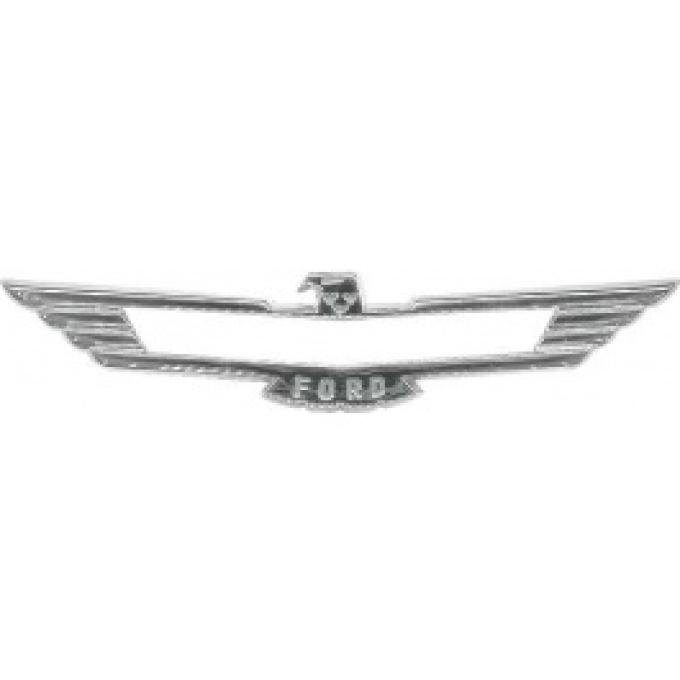 Ford Thunderbird Upper Grille Panel Nameplate Bezel, Chrome, 1956-57