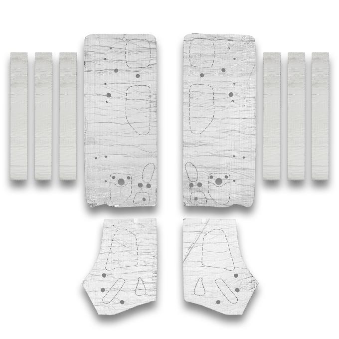 Flatline Barriers 1969-70 Ford Mustang Coupe Door Insulation and Sound Dampening Kit TABZ6009