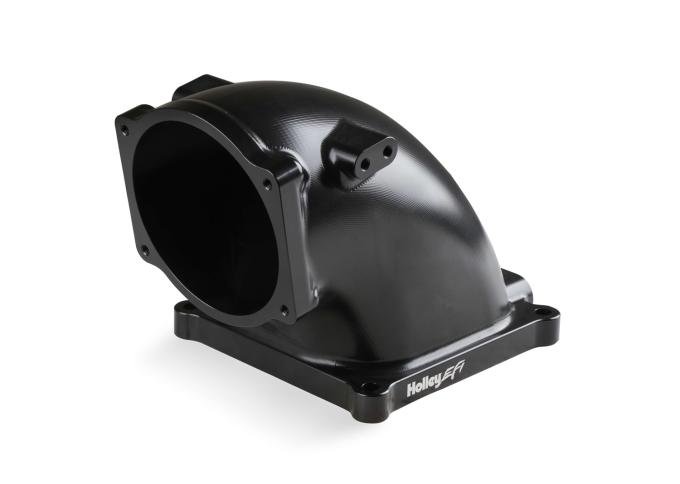 Holley EFI Billet 4500 EFI Throttle Body Intake Elbow-Ls- Black Finish 300-253BK