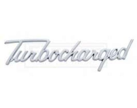 Chevy And GMC Truck Turbocharged Script Emblem, Chrome