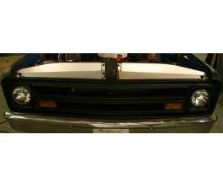 Chevy & GMC Filler Panels, Core Support, Clear Anodized, 1967-1968