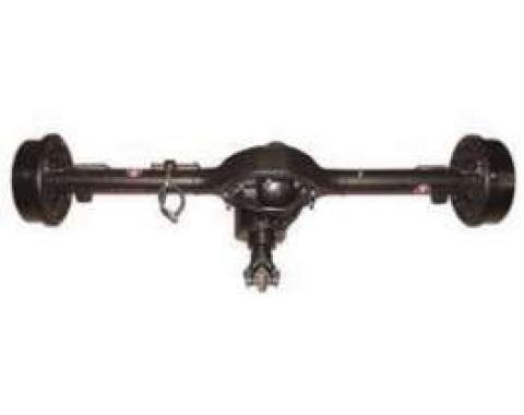 Chevy & GMC Truck Rear End, 9, Complete, With 11 Drum Brakes & Lines, Semi-Gloss Black Powder Coated, 1973-1987