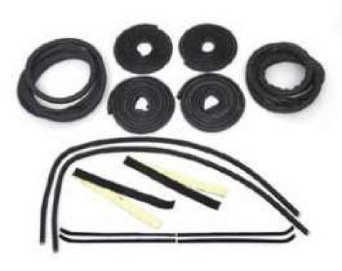 Chevy Truck Weatherstrip Kit, For Large Rear Glass, With Stainless Steel Molding, 1960-1963