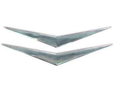 Chevy Truck V Door Emblems, 1957