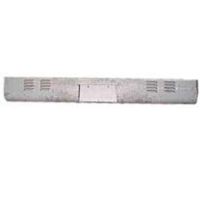 Chevy Truck Fleet Side 4-Row Louvered Rear Roll Pan With License Plate Box, 1960-1966