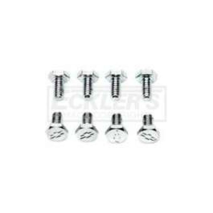 Chevy And GMC Truck Bowtie Valve Cover Bolts, Small Block, Chrome, For Cars With Steel Valve Covers, 1955-1987