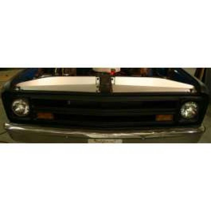 Chevy & GMC Filler Panels, Core Support, Clear Anodized, 1967-1968